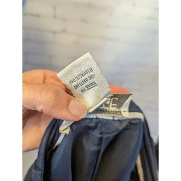 Petite Sophisticate Womens Slacks Trouser Size 8P Navy Blue Pleated High Waist - Picture 6 of 7